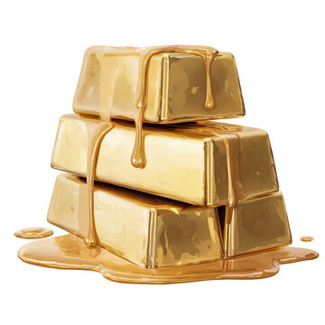 goldbars on transparent