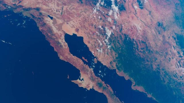 USA from Space Zoom Out. North America and United States from Space Orbit. Earth. Globe