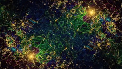 Vibrant abstract neural network with glowing connections and nodes
