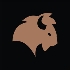 Bison Icon Vector, Minimal Buffalo Wildlife Symbol for App, Web, and Graphic Design