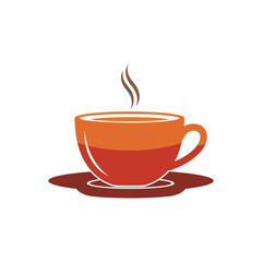 Fototapeta premium Cozy Coffee Cup with Steam - Warm Beverage Illustration