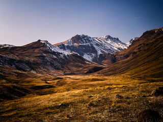 Dawn, clouds, morning mood, mountains, autumn, view of Armenia