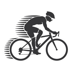 Obraz premium Professional cyclist riding bicycle with motion blur effect