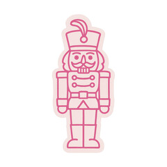 Naklejka premium PNG Pink nutcracker illustration design.