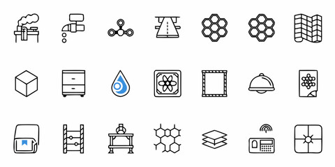 Modern technology and business innovation icons for digital marketing and development