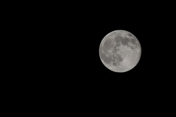 full moon in black of night photograph