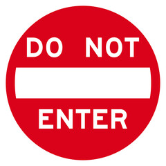 Do Not Enter Road Sign R5-1 &ndash; U.S. MUTCD Regulatory Sign Vector