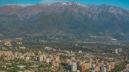 panoramic view of the city of Santiago, Chile