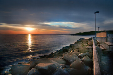 Abends auf der Hafenmole