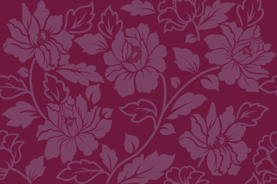 seamless floral pattern, damask seamless pattern embroidery. Indian style. Art ornament print. Cover. Wallpaper. Wrapping. Fabric. Clothing. Ethnic south western decor style. Illustration. Blanket. 