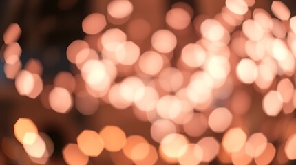 Obraz premium Warm Golden Bokeh Lights Background – Soft Abstract Glow and Blur Effect