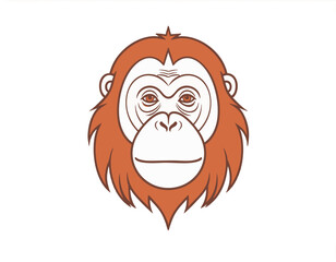 Obraz premium Single animal icon of a mammal orangutan