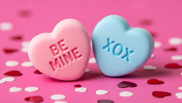 Valentine's day heart candies