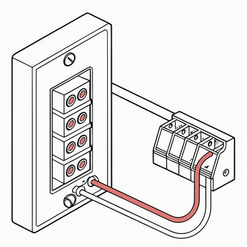 Electrical Control Wiring with Terminal Blocks and Wire Ducts