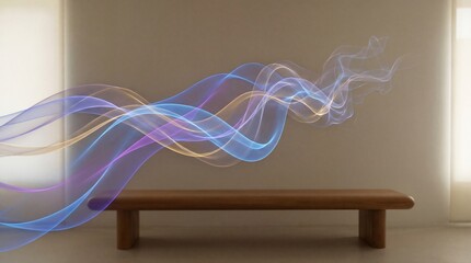 Abstract light trails isolated on white background