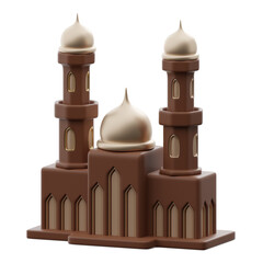 Mosque building 3d illustration