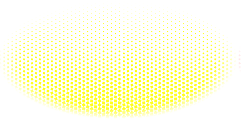 Bright Yellow Square Halftone Tiling Pattern, Abstract Geometric Ellipse Graphic for Energetic and Cheerful Web Design Backgrounds