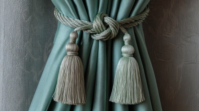 Tassel curtain tieback