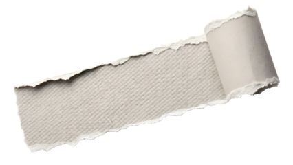 Torn Strip of Gray Paper isolated on transparent background