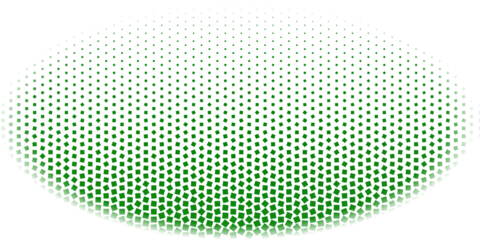 Fresh Green Square Halftone Tiling Pattern, Abstract Geometric Ellipse Design with Dynamic Perspective for Eco-Friendly Digital Art