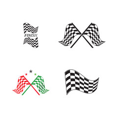 checkered flag vector illustration