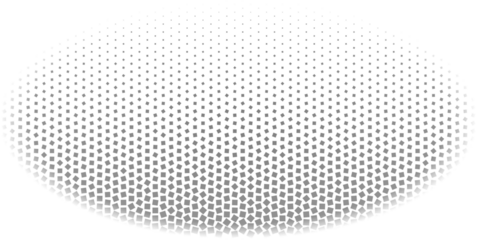 Grey Halftone Square Pattern in Elliptical Shape on White Background, Versatile Abstract Vector Graphic for Modern Layouts
