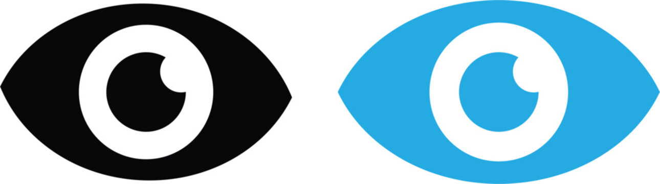 Eye icon set. Vision and sight symbols. View sign. Optical and watch design. 
Watch icon set. Eye look symbols. Visibility sign
