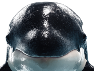 Close-Up of Killer Whale Head 