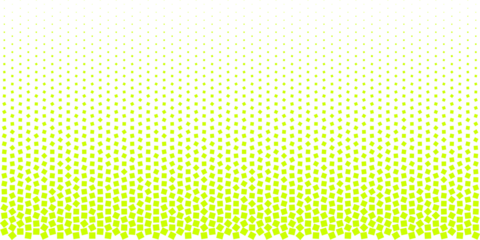 Lime Green Halftone Square Gradient Pattern Transitioning from Solid to Sparse on White Background, Abstract Vector Illustration