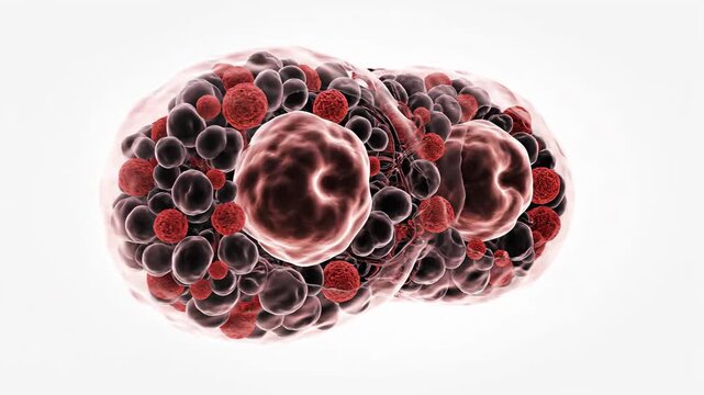 High-end 3D CGI Octane Render of Human Lymph Node Structure