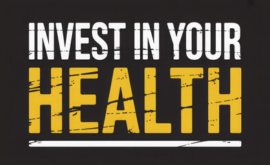 Blackboard with the text Invest in your health 
