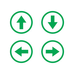 Four Direction Arrows Button Icon &ndash; Move Navigation Control Symbol