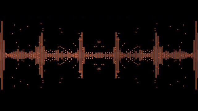 Colorful audio waveform spectrum animation, 4k	