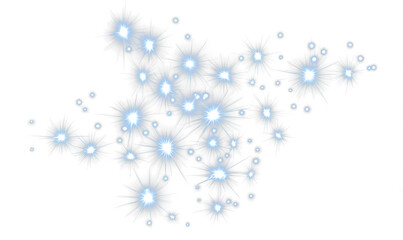 Blue starburst spark overlay magical light effect glowing particles