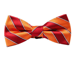 Vibrant striped bow tie isolated on transparent background