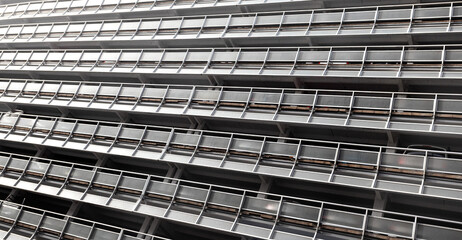 Building facade showing repeating pattern of modern architecture