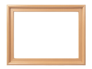 A wooden picture frame on a simple white background, perfect for showcasing your favorite memories