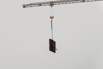 equipment at the construction site of a new building