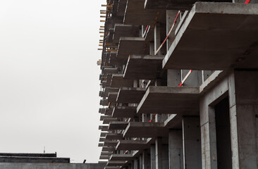 equipment at the construction site of a new building