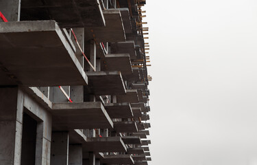 equipment at the construction site of a new building