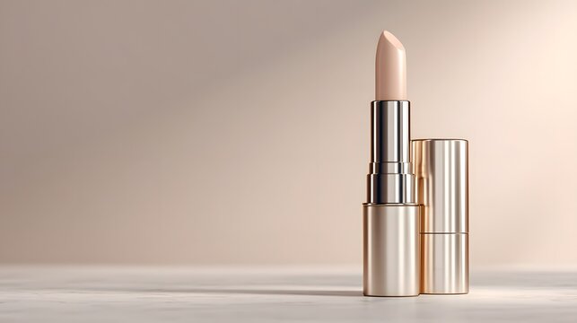 A small tube of lip gloss sits on a table