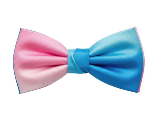 Colorful bow tie isolated on transparent background