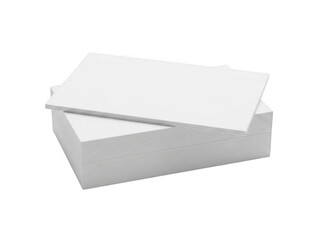 Stack of white paper sheets isolated on transparent background