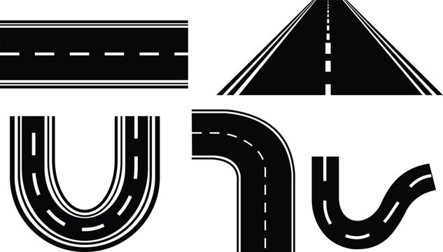 Roadway and highway lane illustrations