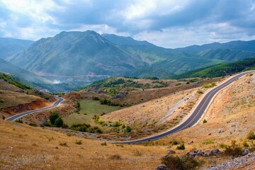New road in National Park Shebenik-Jabllanice, East Albania