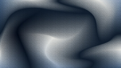 Abstract mesh gradient background with rough paper grain texture. Dark blue and silver fluid wave for modern wallpaper or cover design © Agung