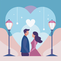 girl and boy vector illustration for Valentian's day special.