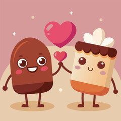 Vector illustration of two Valentine's Day specials. 
