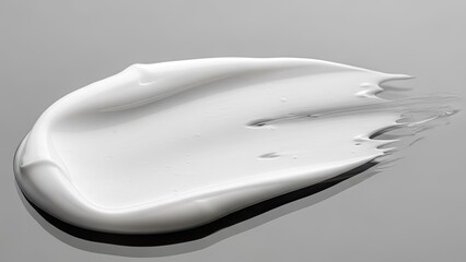 Cream Swatch on Gray Background with Soft Lighting and Reflections