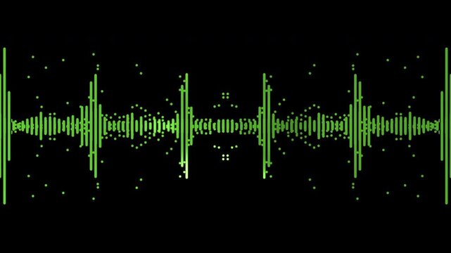 Colorful audio waveform spectrum animation, 4k	